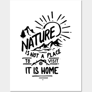 Nature Is Home Positive Words Art Posters and Art